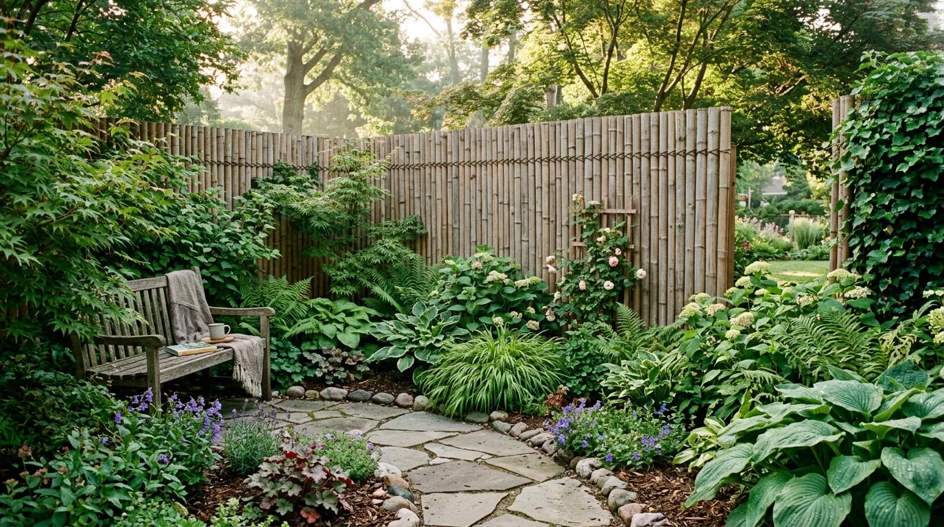 Tall Bamboo Privacy Fence